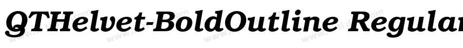 QTHelvet-BoldOutline Regular字体转换